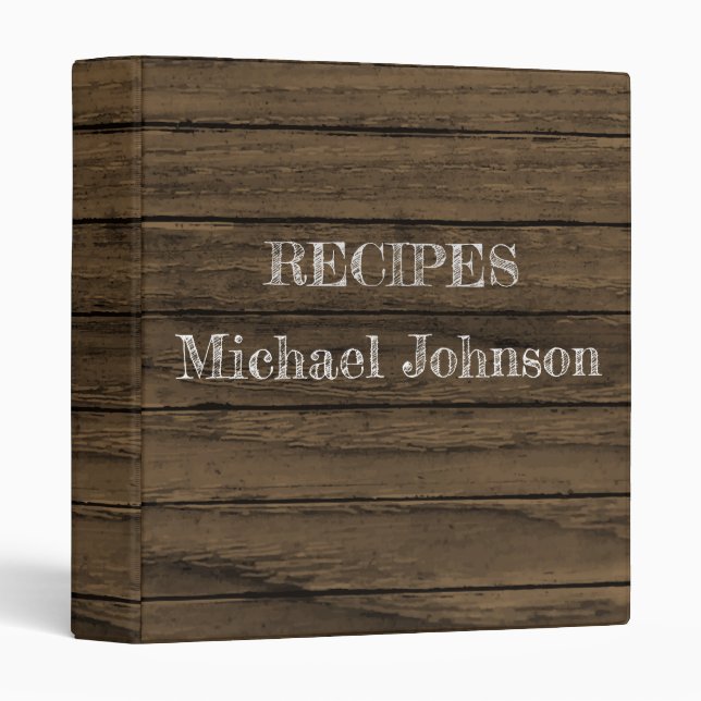 Personalized Rustic Wood  Binder (Front/Spine)