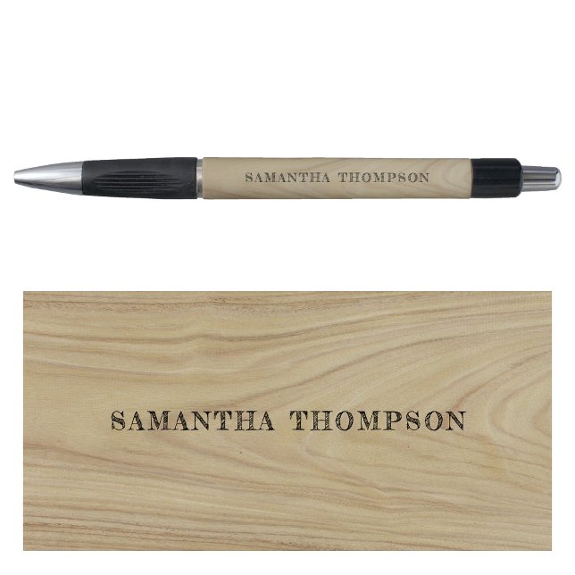 Personalized Rustic Wood Engraved Look Pen (Personalized Rustic Wood Engraved Look Pen)