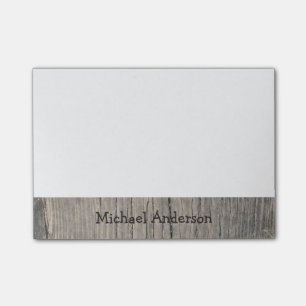 Personalized Rustic Wood Post-it Notes