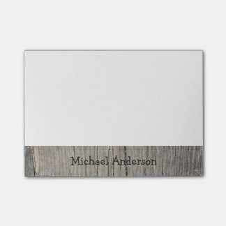 Personalized Rustic Wood Post-it Notes