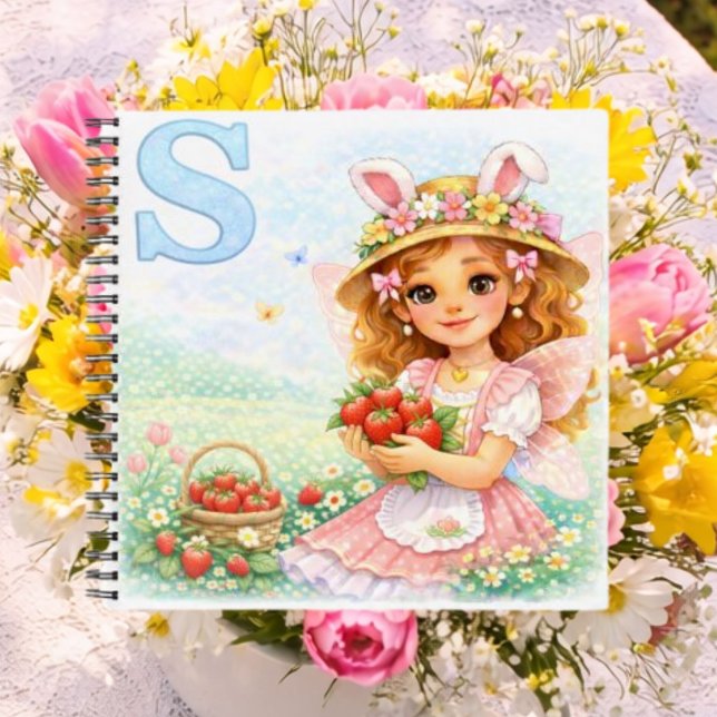 Personalized S Strawberry Gift for Girls Notebook (Creator Uploaded)