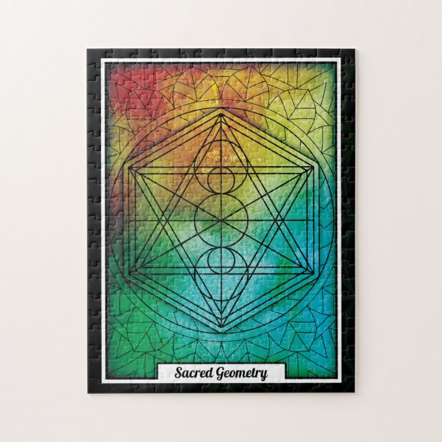 Personalized Sacred Geometry Mandala Jigsaw Puzzle (Vertical)