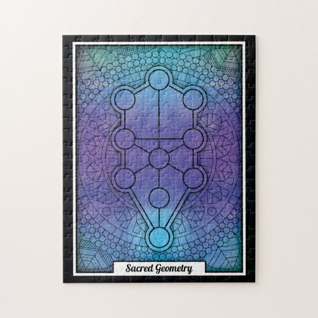 Personalized Sacred Geometry Tree of Life Jigsaw Puzzle (Vertical)