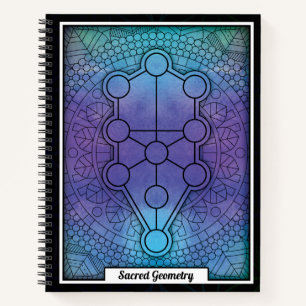 Personalized Sacred Geometry Tree of Life Notebook
