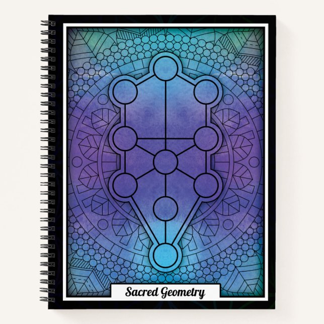Personalized Sacred Geometry Tree of Life Notebook (Front)