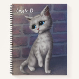 Personalized Sad Kitty Notebook