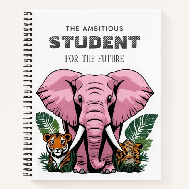 Personalized safari animals STIKERS  Notebook (Front)