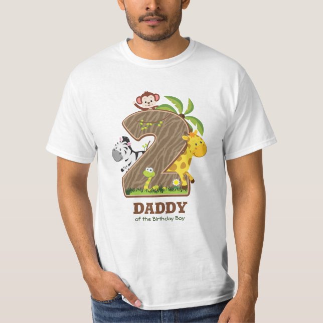 Personalized Safari Birthday Tshirt for Daddy (Front)
