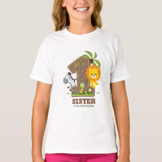 Personalized Safari Birthday Tshirt for Sister