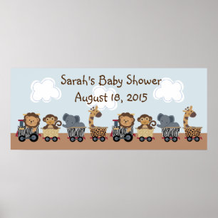 Personalized Safari Express Train Poster/Banner Poster