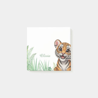 Personalized Safari Tiger Sticky Notes