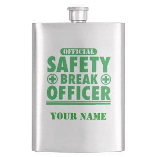Personalized Safety Break Officer Hip Flask