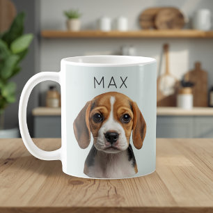 Personalized Sage Dog Photo & Name Mug