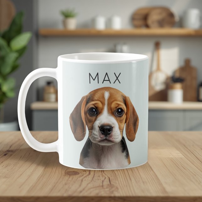 Personalized Sage Dog Photo & Name Mug (Creator Uploaded)