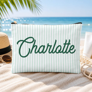 Personalized Sage Green Mint Bay Travel Pouch