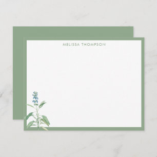 Personalized Sage Green Vintage  Card