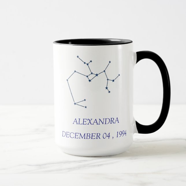 Personalized Sagittarius Constellation Mug - Custo (Droite)
