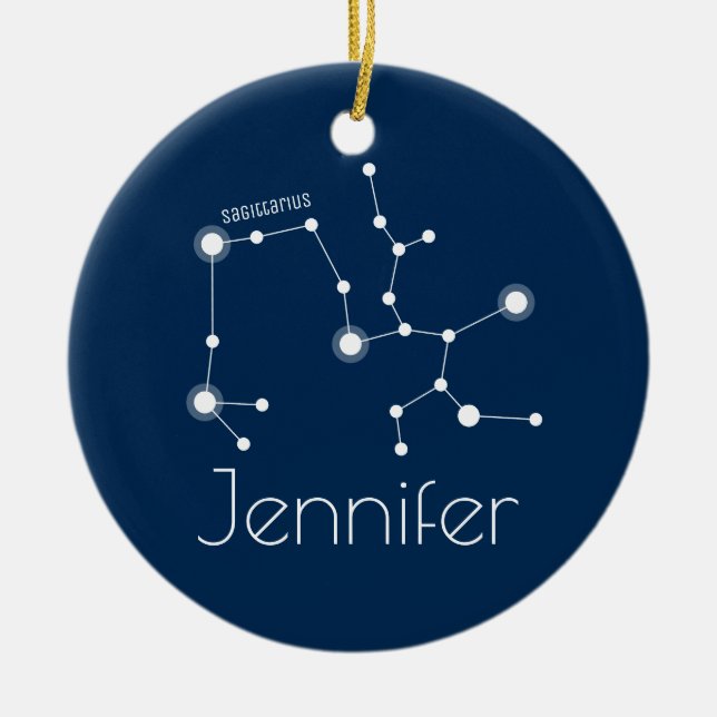 Personalized Sagittarius Constellation Ornament (Front)
