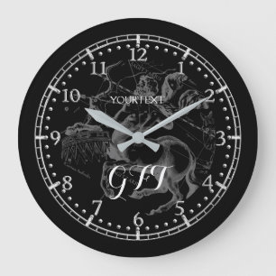 Personalized Sagittarius Constellation Zodiac Large Clock