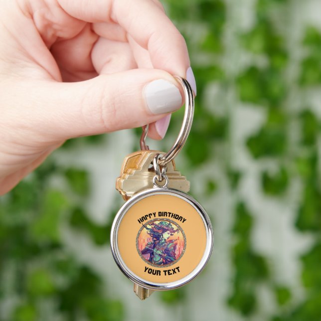 PERSONALIZED SAGITTARIUS ZODIAC SIGN Keychain (Hand)