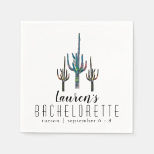 Personalized Saguaro Cactus Bachelorette Napkin