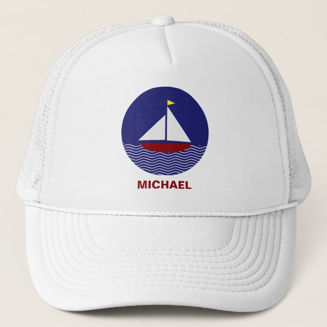 Personalized Sailing Baseball Cap (Front)