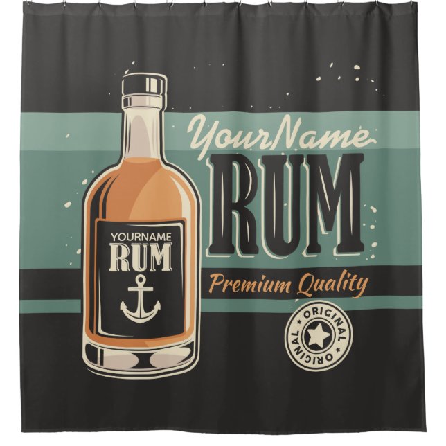 Personalized Sailor Rum Liquor Bottle Retro Sign (Front)