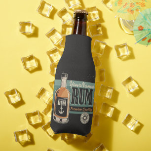 Personalized Sailor Rum Liquor Bottle Retro Sign Cooler