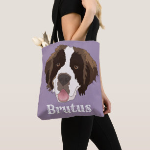 Personalized Saint Bernard Tote Bag