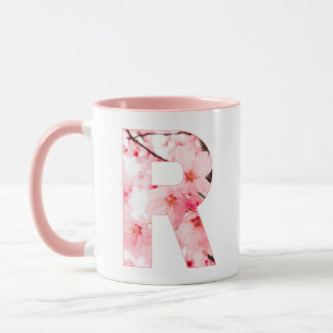 Personalized Sakura Mug with Name & Initial