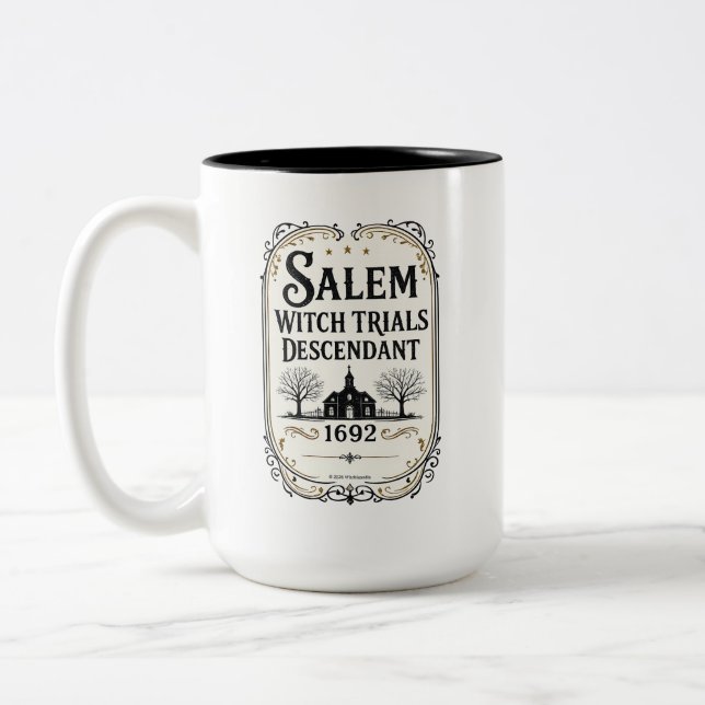 Personalized Salem Witch Trials Descendant Mug (Left)