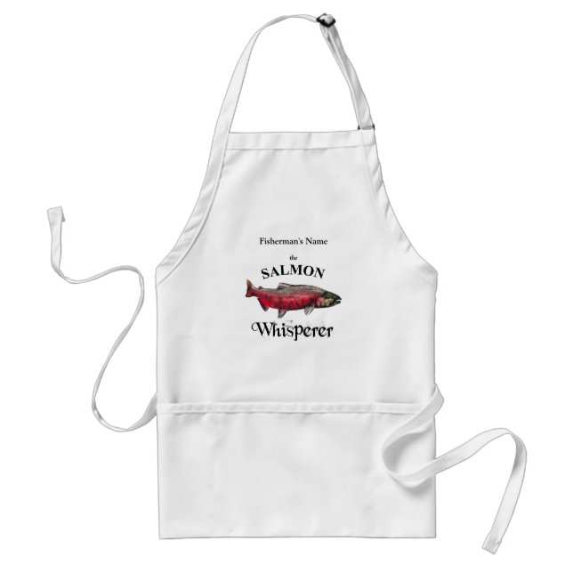 Personalized Salmon Whisperer Light Fishing Standard Apron (Front)