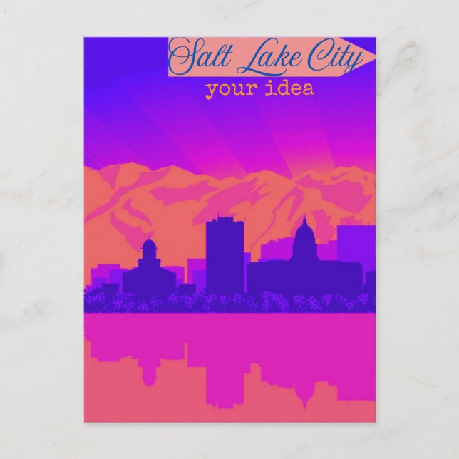 Personalized Salt Lake City Postcard, Utah Card, G Postcard (Front)