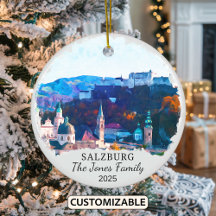 Personalized Salzburg Ornament, Austria Gift