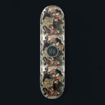 Personalized Samurai And Serpent Skateboard<br><div class="desc">Personalized bold samurai and serpent snake Asian art skateboard with your initials in the middle.</div>