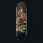 Personalized Samurai Skateboard<br><div class="desc">Personalized bold samurai warrior Asian art skateboard with your initials in the middle.</div>