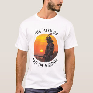 Personalized Samurai Warrior Sun Silhouette T-Shirt