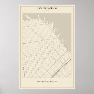 Personalized San Francisco Street Map Poster