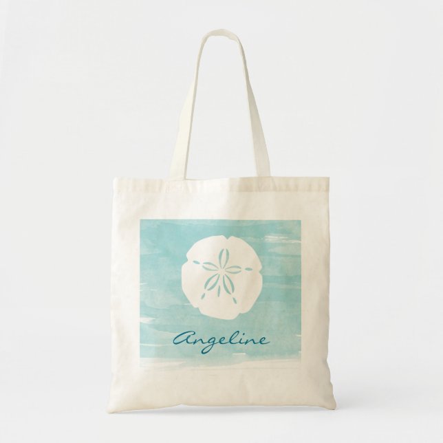 Personalized Sand Dollar Bridesmaid Tote Bag (Front)