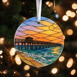 Personalized Sandbridge Beach Acrylic Ornament, Cu Ornament