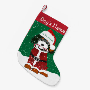 Personalized Santa  Bernedoodle  Small Christmas Stocking