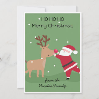 Personalized Santa Christmas Card