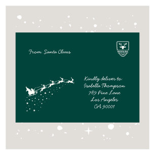 Personalized Santa Claus Christmas Envelope 