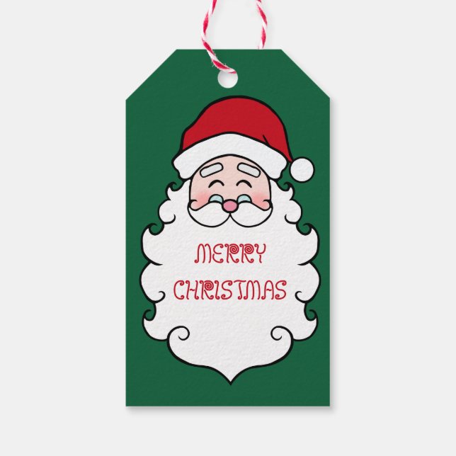 Personalized Santa Claus Christmas Gift Tags (Back)