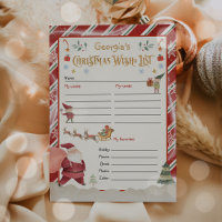Personalized Santa Claus Christmas Wish List 
