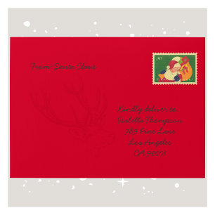 Personalized Santa Claus Envelope for Kids' Letter