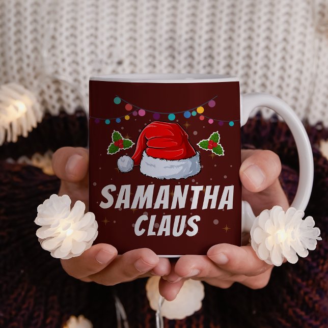 Personalized Santa Claus Hat Christmas Coffee Mug (Creator Uploaded)