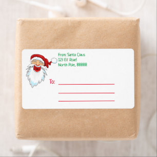 Personalized Santa Claus Mailing Label