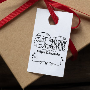 Personalized Santa Claus Merry Christmas Rubber Stamp