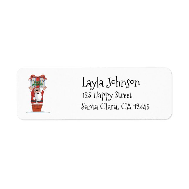Personalized Santa Claus Return Address Labels (Front)
